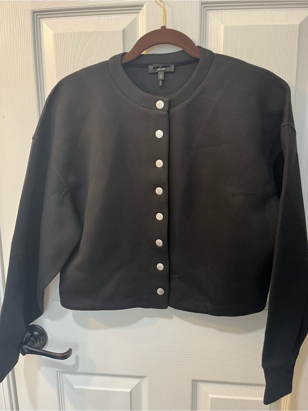 rag & bone Black Abby Scuba Cardigan Size S New Without tags